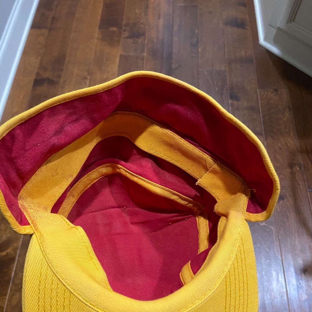 K Brand Vintage 80s Dekalb Farm Seed Yellow Green Fitted Cap Mens Size 7 1/4 - Picture 6 of 7